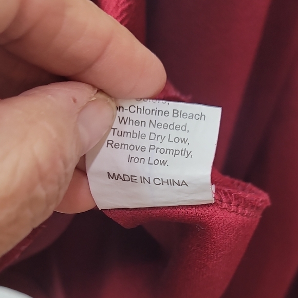 Chic Burgundy Skater Skirt - Picture 5 of 7